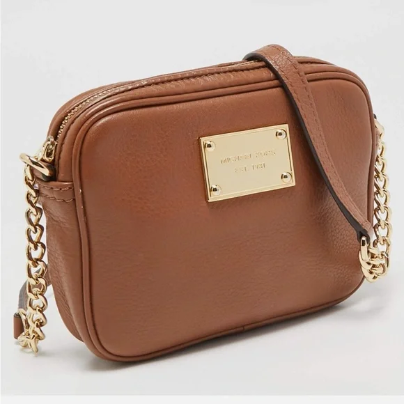 Michael Kors brown leather mini camera crossbody bag - Picture 3 of 11